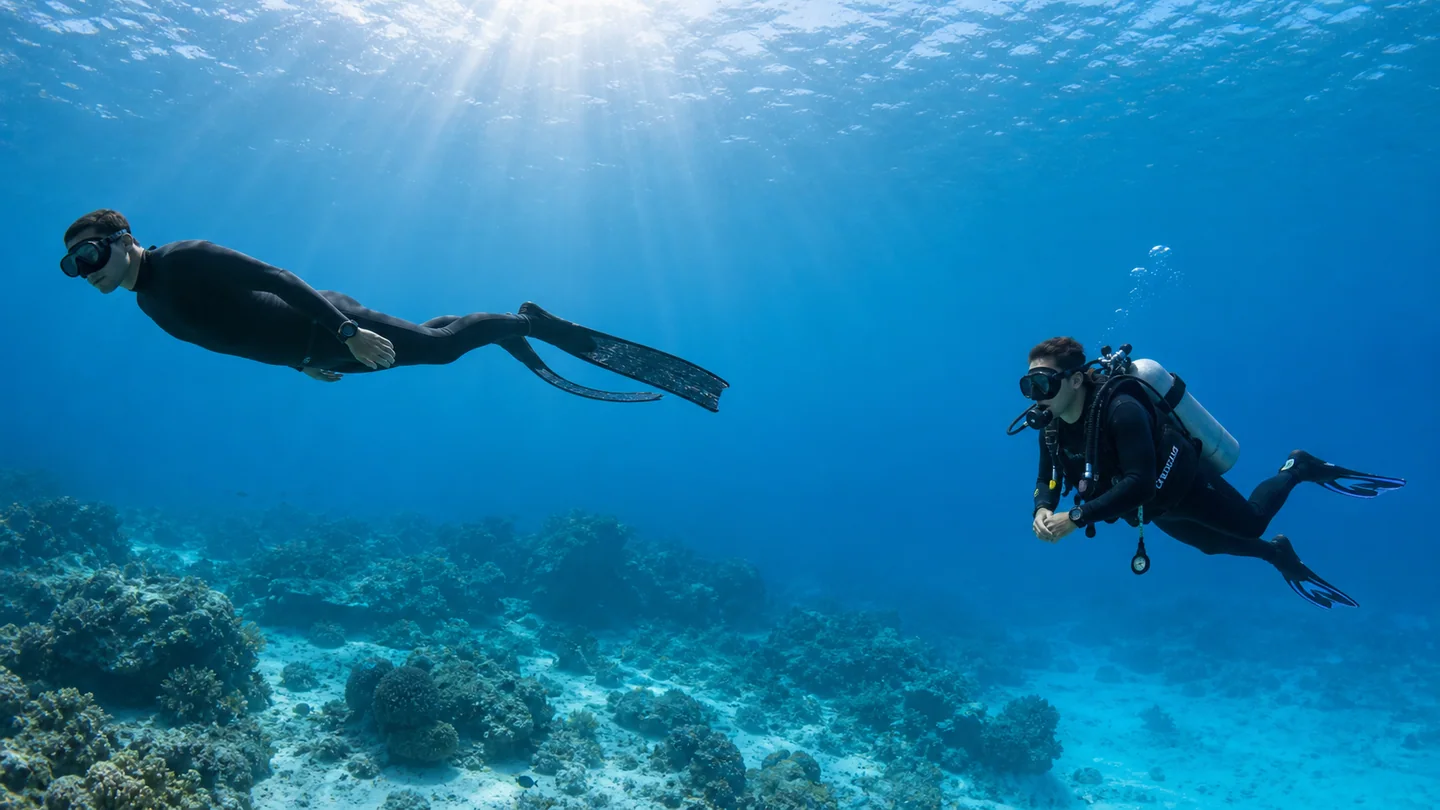 Apnea, freediving y buceo: cuáles son las diferencias